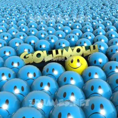 golumolu in Special Smileys style - 3D name wallpaper