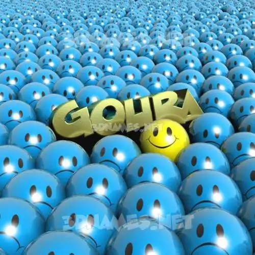 goura in Special Smileys style - 3D name wallpaper goura in Special Smileys style - 3D name wallpaper