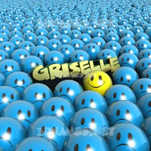 griselle in Special Smileys style - 3D name wallpaper