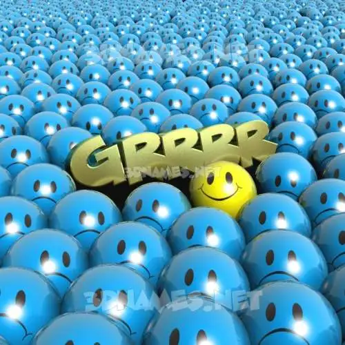 grrrr in Special Smileys style - 3D name wallpaper