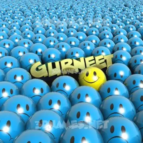 gurneet in Special Smileys style - 3D name wallpaper