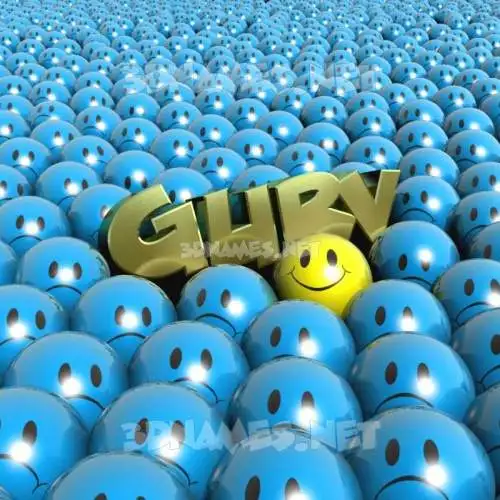 gurv in Special Smileys style - 3D name wallpaper