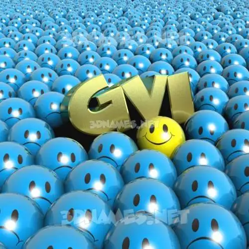 gvi in Special Smileys style - 3D name wallpaper
