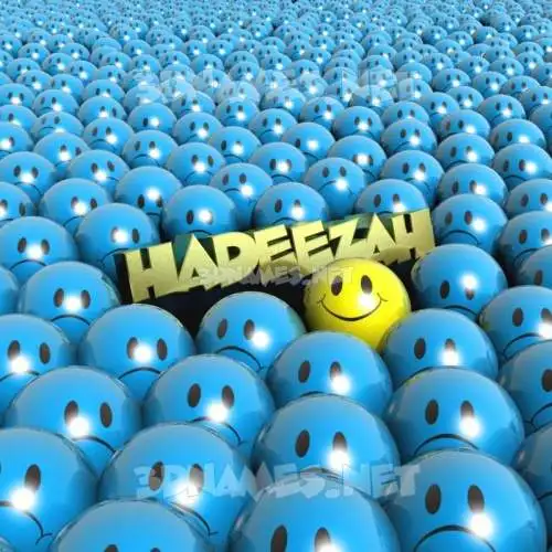 hadeezah in Special Smileys style - 3D name wallpaper