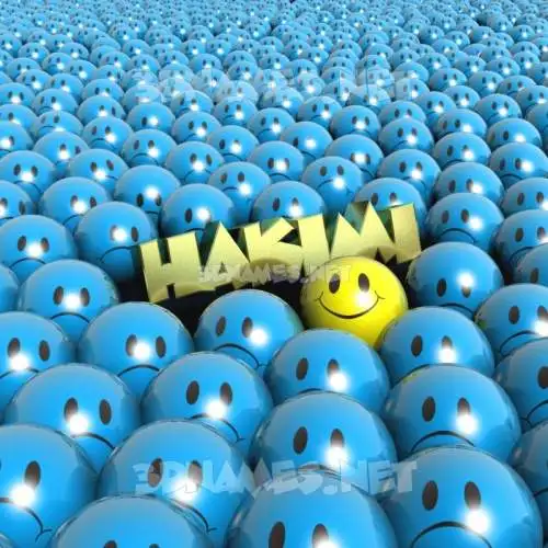 hakimi in Special Smileys style - 3D name wallpaper hakimi in Special Smileys style - 3D name wallpaper