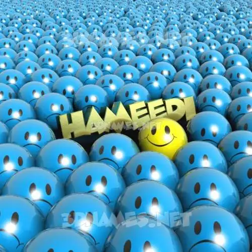 hameedi in Special Smileys style - 3D name wallpaper