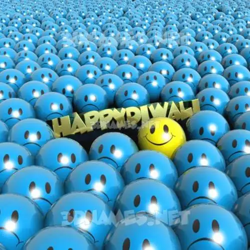 happydiwali in Special Smileys style - 3D name wallpaper