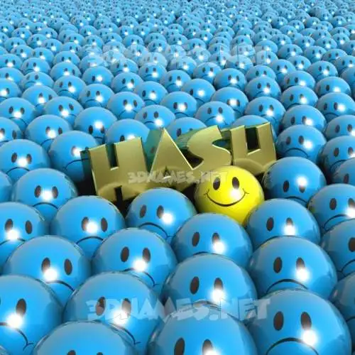hasu in Special Smileys style - 3D name wallpaper