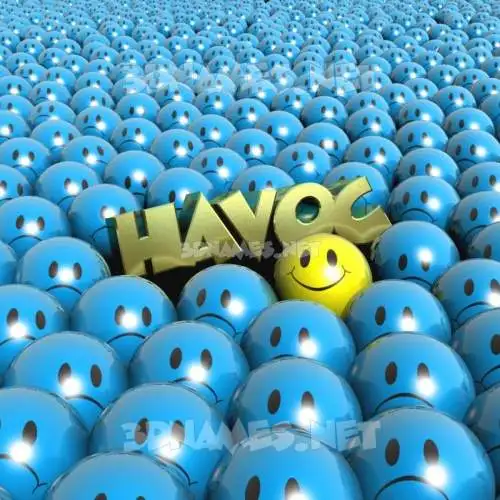 havoc in Special Smileys style - 3D name wallpaper