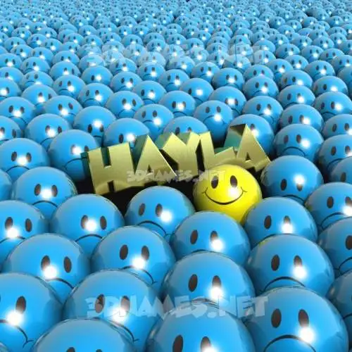 hayla in Special Smileys style - 3D name wallpaper