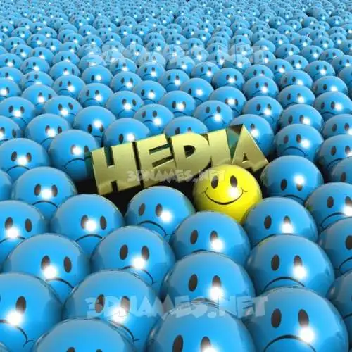 hedia in Special Smileys style - 3D name wallpaper