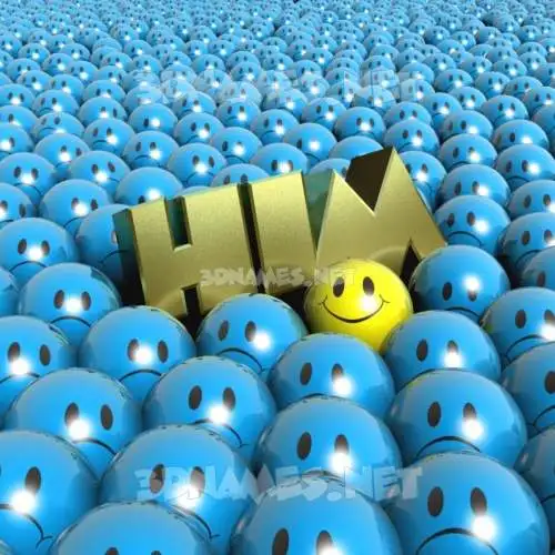 him in Special Smileys style - 3D name wallpaper