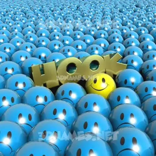 hook in Special Smileys style - 3D name wallpaper