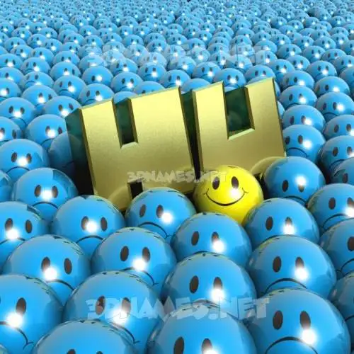 hu in Special Smileys style - 3D name wallpaper