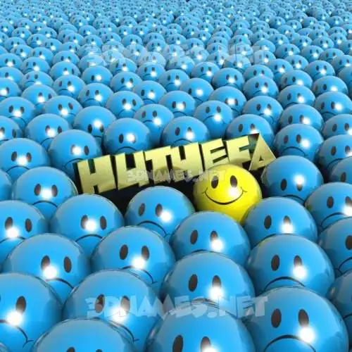 huthefa in Special Smileys style - 3D name wallpaper