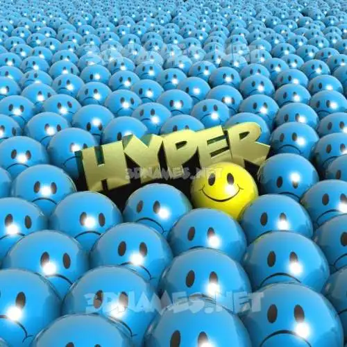 hyper in Special Smileys style - 3D name wallpaper