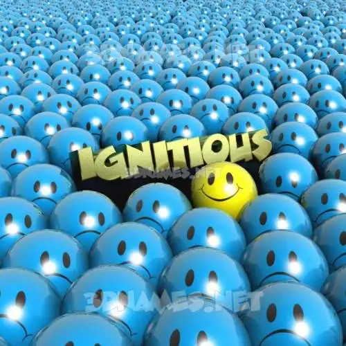 ignitious in Special Smileys style - 3D name wallpaper