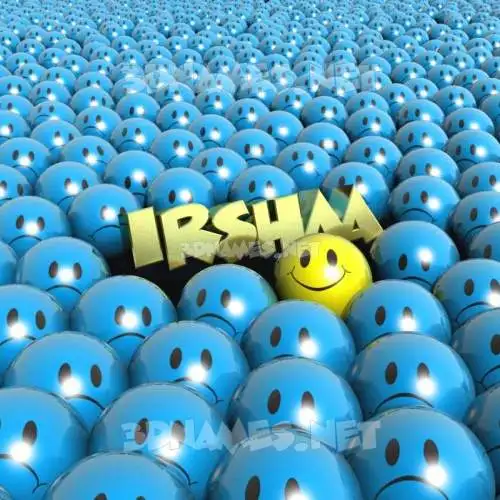 irshaa in Special Smileys style - 3D name wallpaper irshaa in Special Smileys style - 3D name wallpaper