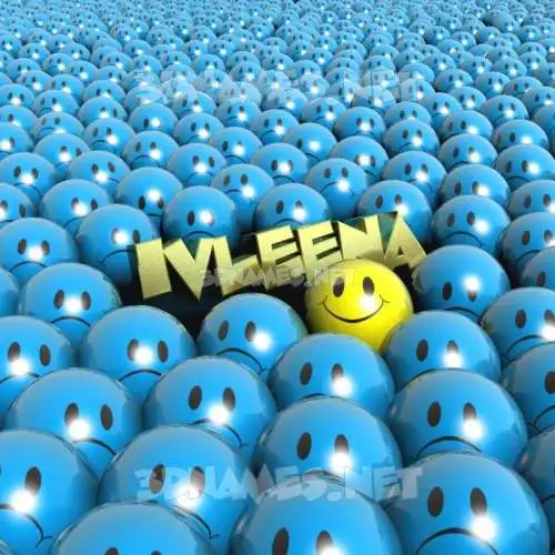 ivleena in Special Smileys style - 3D name wallpaper