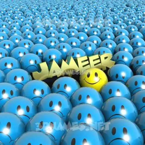 jameer in Special Smileys style - 3D name wallpaper