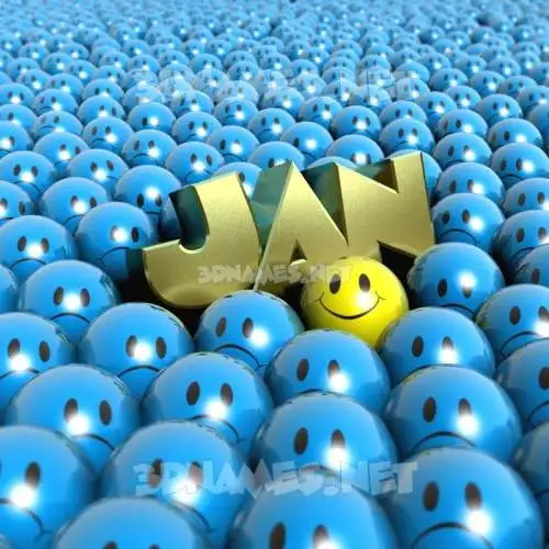 jan in Special Smileys style - 3D name wallpaper