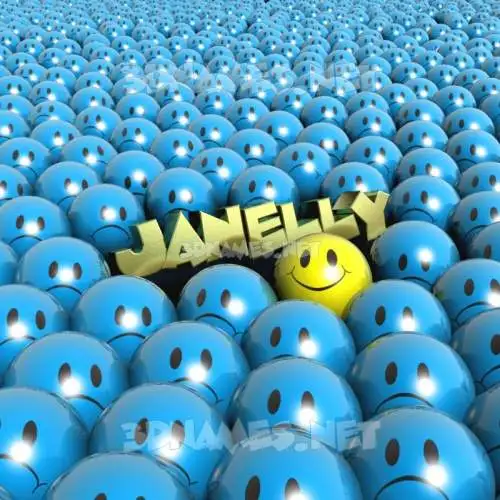 janelly in Special Smileys style - 3D name wallpaper