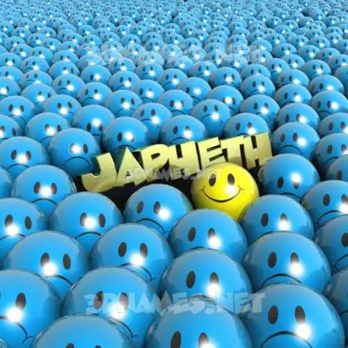 japheth in Special Smileys style - 3D name wallpaper