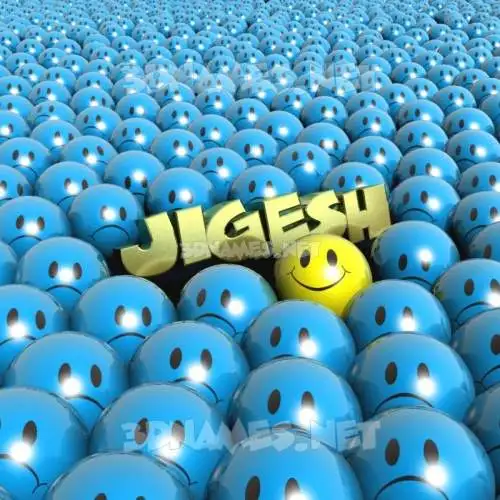 jigesh in Special Smileys style - 3D name wallpaper