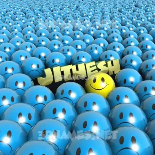 jithesh in Special Smileys style - 3D name wallpaper