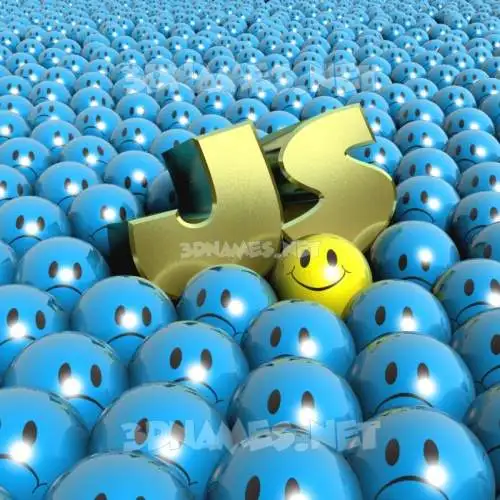 js in Special Smileys style - 3D name wallpaper