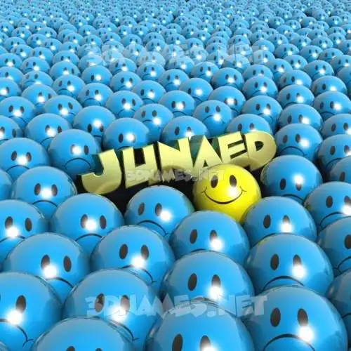 junaed in Special Smileys style - 3D name wallpaper