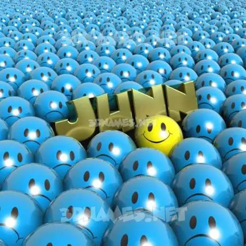 junn in Special Smileys style - 3D name wallpaper