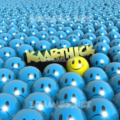 kaarthick in Special Smileys style - 3D name wallpaper