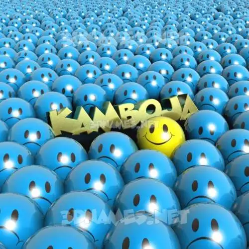 kamboja in Special Smileys style - 3D name wallpaper