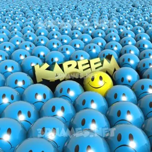 kareem in Special Smileys style - 3D name wallpaper