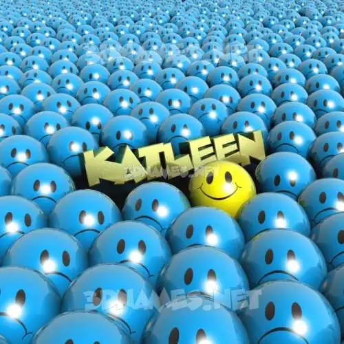 katleen in Special Smileys style - 3D name wallpaper