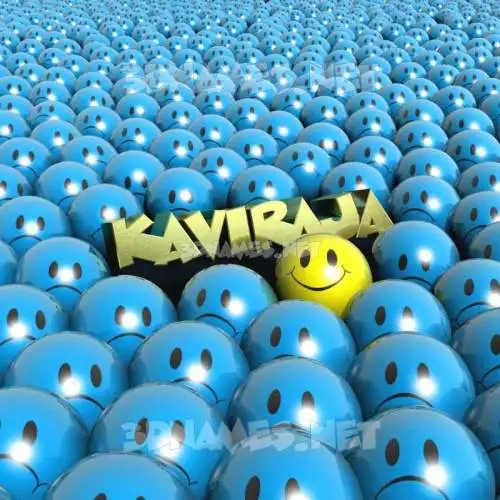 kaviraja in Special Smileys style - 3D name wallpaper