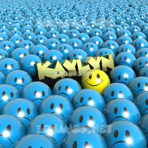 kaylyn in Special Smileys style - 3D name wallpaper