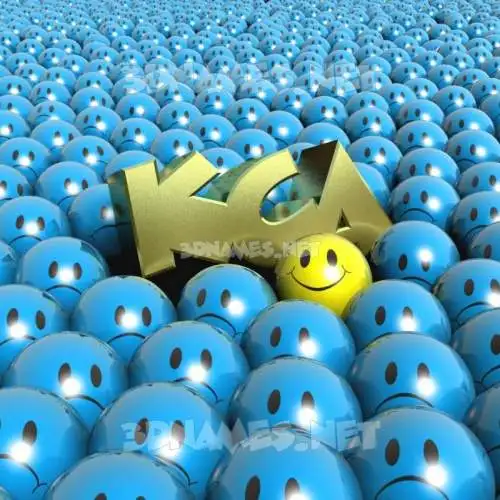 kca in Special Smileys style - 3D name wallpaper