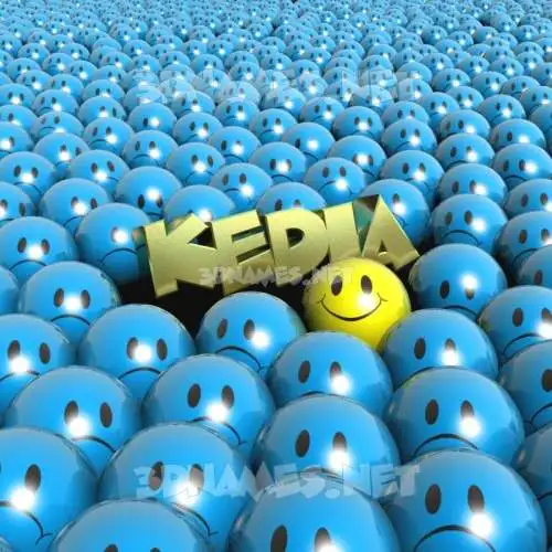 kedia in Special Smileys style - 3D name wallpaper