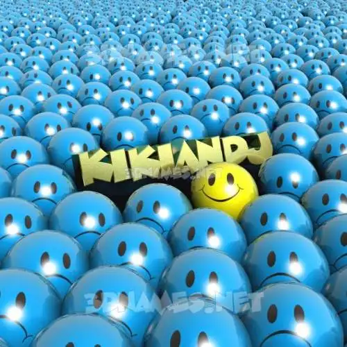 kikiandj in Special Smileys style - 3D name wallpaper
