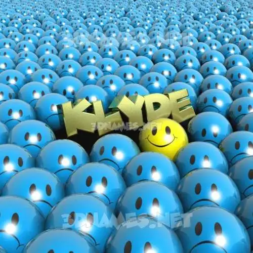 klyde in Special Smileys style - 3D name wallpaper