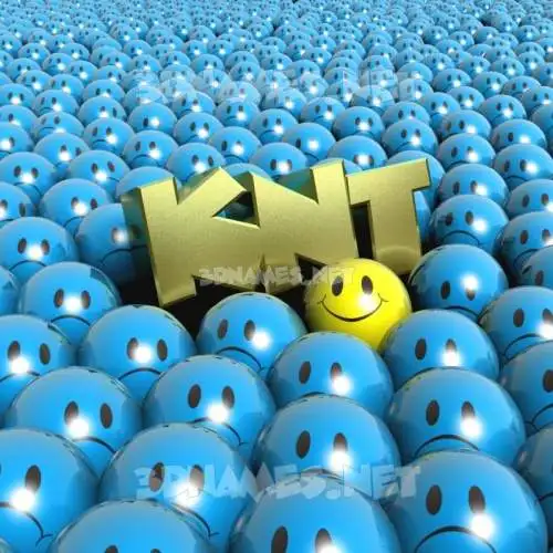 knt in Special Smileys style - 3D name wallpaper