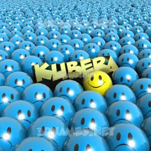 kubera in Special Smileys style - 3D name wallpaper