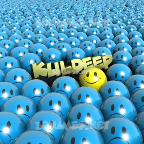kuldeep in Special Smileys style - 3D name wallpaper