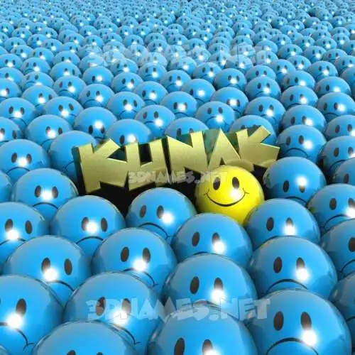 kunak in Special Smileys style - 3D name wallpaper