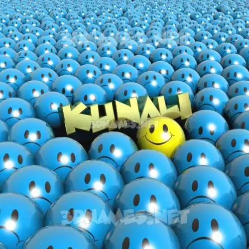 kunali in Special Smileys style - 3D name wallpaper