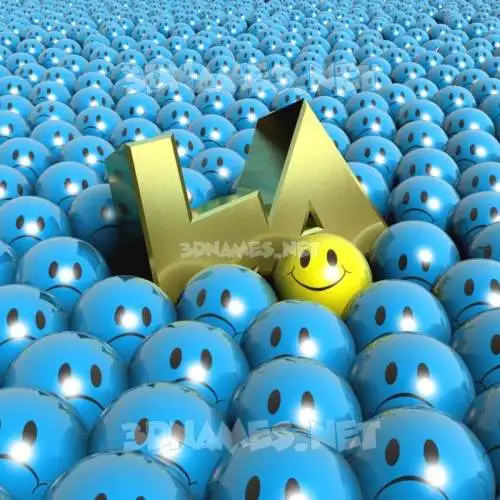 la in Special Smileys style - 3D name wallpaper la in Special Smileys style - 3D name wallpaper