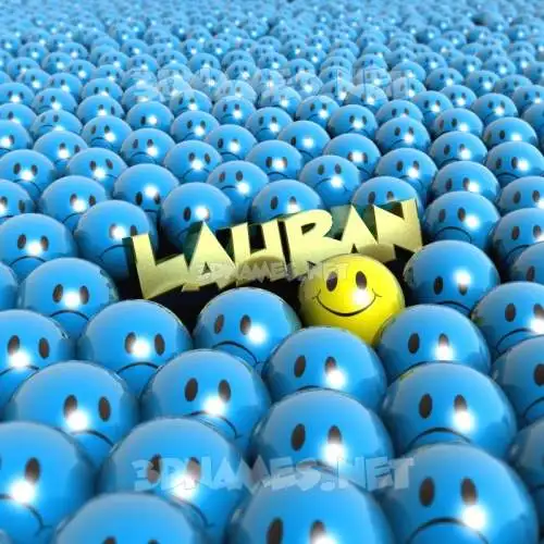 lauran in Special Smileys style - 3D name wallpaper