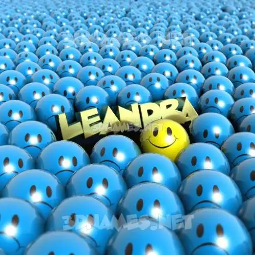 leandra in Special Smileys style - 3D name wallpaper